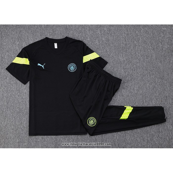 Tuta da Track Manchester City Manica Corta 2022 2023 Nero